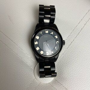 Marc by Marc Jacobs Black Logo Dial Stainless Steel New Battery